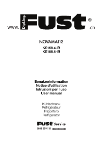 Bruksanvisning Fust Novamatic KS158.4-IB Kylskåp