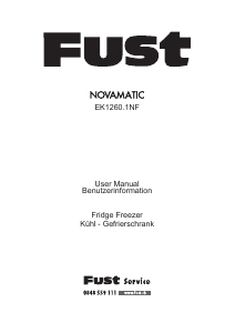 Bedienungsanleitung Fust Novamatic EK1260.1NF Kühl-gefrierkombination