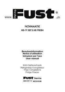 Bedienungsanleitung Fust Novamatic KS-TF337.2-IB Kühl-gefrierkombination