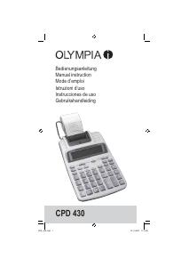 Manual de uso Olympia CPD 430 Calculadora con impresoras