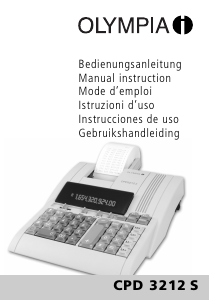 Mode d’emploi Olympia CPD 3212 S Calculatrice imprimante