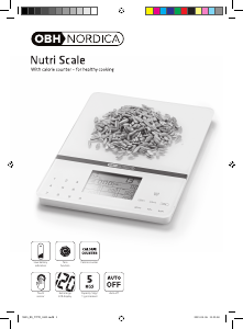 Handleiding OBH Nordica Nutri Scale Keukenweegschaal
