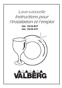 Mode d’emploi Valberg VAL 15C39 BVT Lave-vaisselle