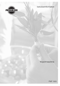 Bedienungsanleitung Progress PWF1000 Waschmaschine