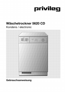 Bedienungsanleitung Privileg 5620 CD Trockner