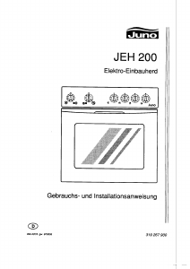 Bedienungsanleitung Juno JEH200E Herd