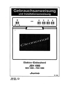 Bedienungsanleitung Juno JEH1000WS Herd