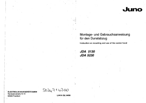 Bedienungsanleitung Juno JDA5230W Dunstabzugshaube