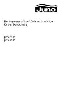 Bedienungsanleitung Juno JDS1320MF Dunstabzugshaube