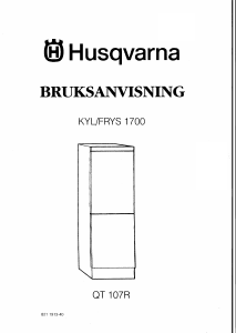 Bruksanvisning Husqvarna QT107R Kyl-frys