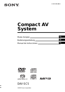 Manual de uso Sony DAV-SC5 Sistema de home cinema