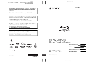 Bedienungsanleitung Sony BDV-F700 Heimkinosystem