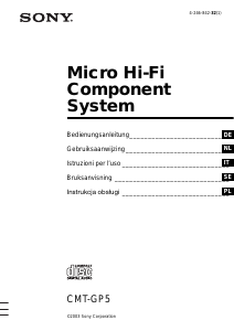 Handleiding Sony CMT-GP5 Stereoset