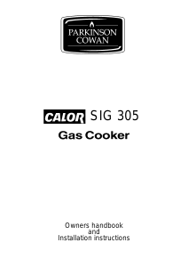 Bruksanvisning Parkinson Cowan CAL305CL Calor Spis