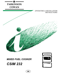 Bruksanvisning Parkinson Cowan CSIM232X Spis