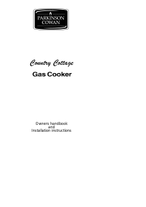 Bruksanvisning Parkinson Cowan CMCC50WN2 Country Cottage Spis