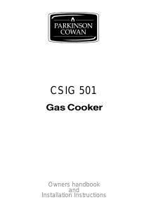 Bruksanvisning Parkinson Cowan CSiG501WN Spis