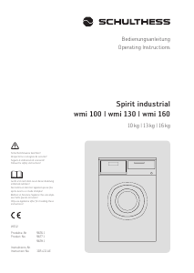 Bedienungsanleitung Schulthess Spirit industrial WMI 160 Waschmaschine