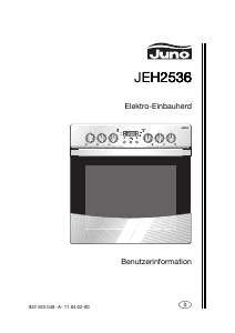 Bedienungsanleitung Juno JEH2536W Herd
