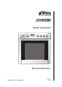 Bedienungsanleitung Juno JEH2530E Herd