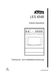 Bedienungsanleitung Juno JES6540 Herd