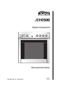Bedienungsanleitung Juno JEH2500W Herd