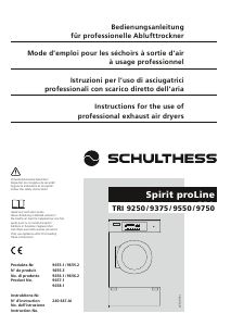 Bruksanvisning Schulthess Spirit proLine TRI 9375 Torktumlare