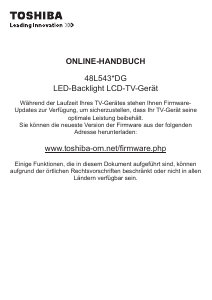 Bedienungsanleitung Toshiba 48L5435 LED fernseher