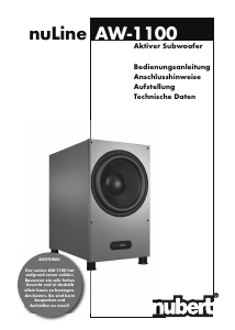 Bedienungsanleitung Nubert nuLine AW-1100 Subwoofer
