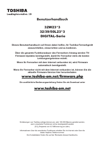Bedienungsanleitung Toshiba 32W2433 LED fernseher