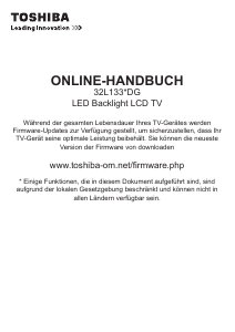 Bedienungsanleitung Toshiba 32L1333 LED fernseher