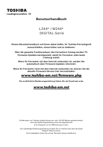 Bedienungsanleitung Toshiba 32L2443 LED fernseher