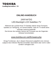 Bedienungsanleitung Toshiba 24W1443 LED fernseher