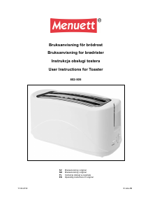 Manual Menuett 802-505 Toaster
