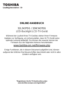 Bedienungsanleitung Toshiba 32L3433 LED fernseher