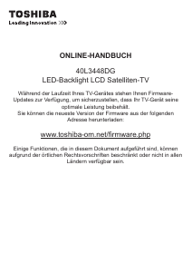 Bedienungsanleitung Toshiba 40L3448 LED fernseher