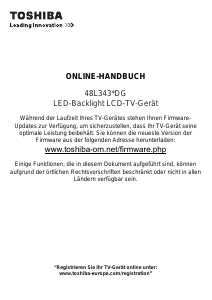Bedienungsanleitung Toshiba 48W3433 LED fernseher