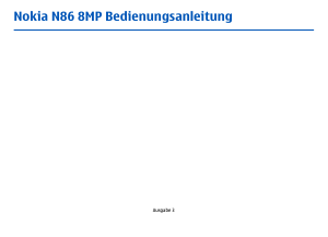Bedienungsanleitung Nokia N86 8MP Handy