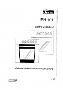 Bedienungsanleitung Juno JEH101S Herd