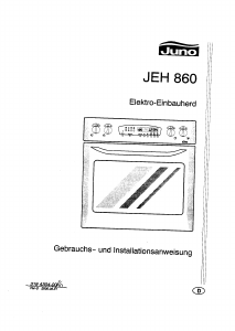 Bedienungsanleitung Juno JEH860S Herd