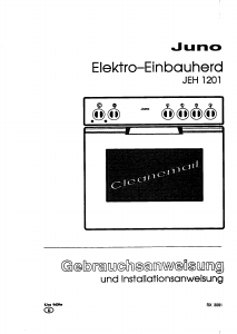 Bedienungsanleitung Juno JEH1202E Herd