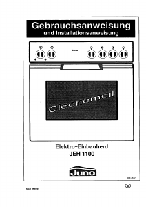 Bedienungsanleitung Juno JEH2100B Herd