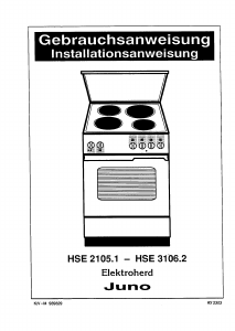 Bedienungsanleitung Juno JES3106 Herd