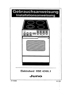 Bedienungsanleitung Juno JES4366 Herd