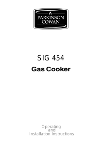 Bruksanvisning Parkinson Cowan SIG454WN Spis