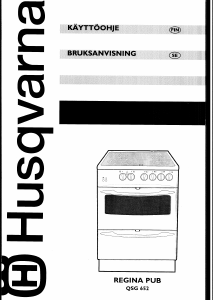 Bruksanvisning Husqvarna QSG652 Spis