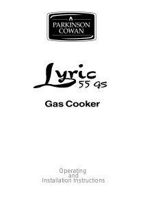 Bruksanvisning Parkinson Cowan L55GSWN Lyric Spis