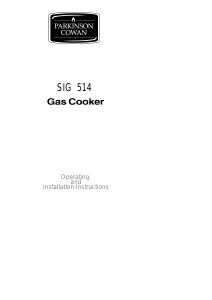 Manual Parkinson Cowan SIG514GRN Range