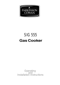 Bruksanvisning Parkinson Cowan SIG555PWL Spis
