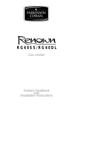 Bruksanvisning Parkinson Cowan RG60SSN Renown Spis